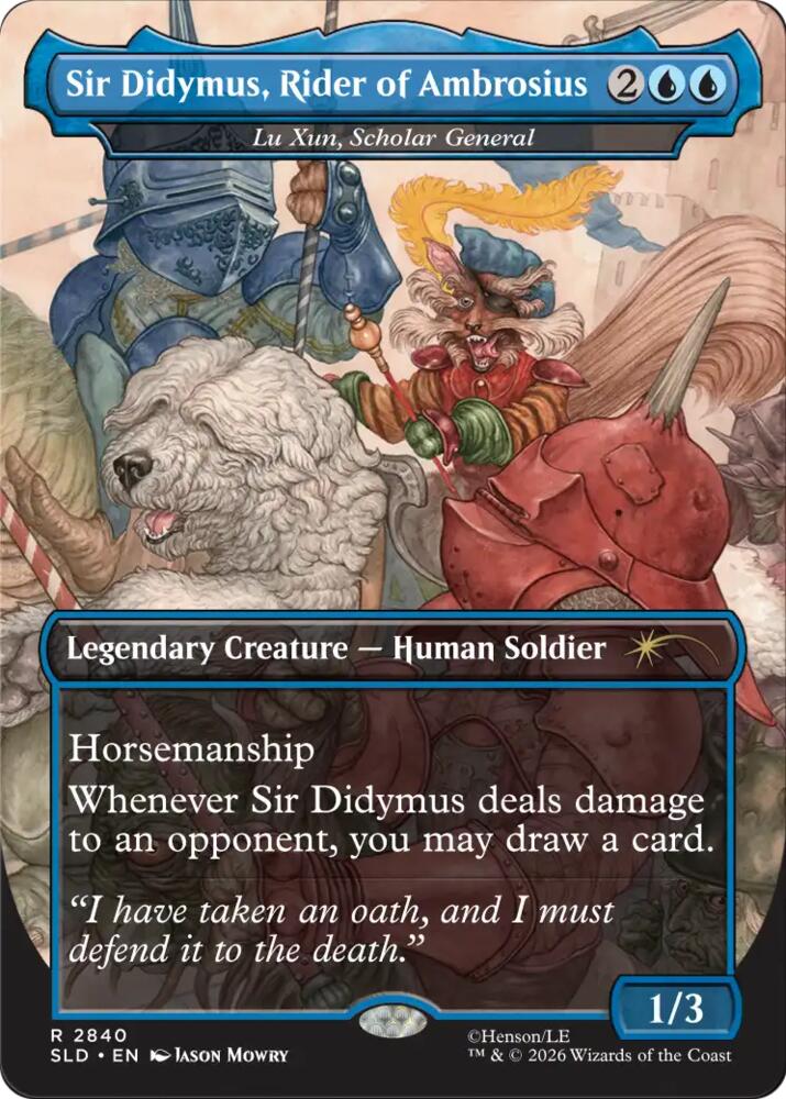 Sir Didymus, Rider of Ambrosius - Lu Xun, Scholar General (2840) [Secret Lair Drop Series]