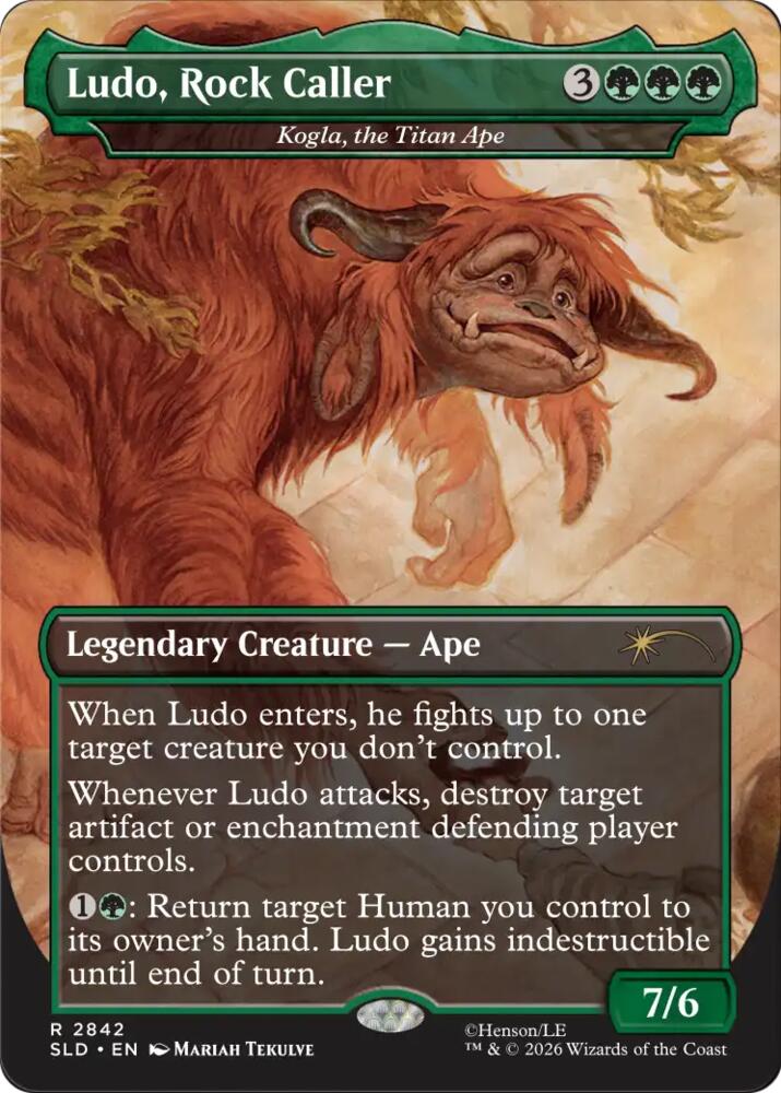 Ludo, Rock Caller - Kogla, the Titan Ape (2842) [Secret Lair Drop Series]
