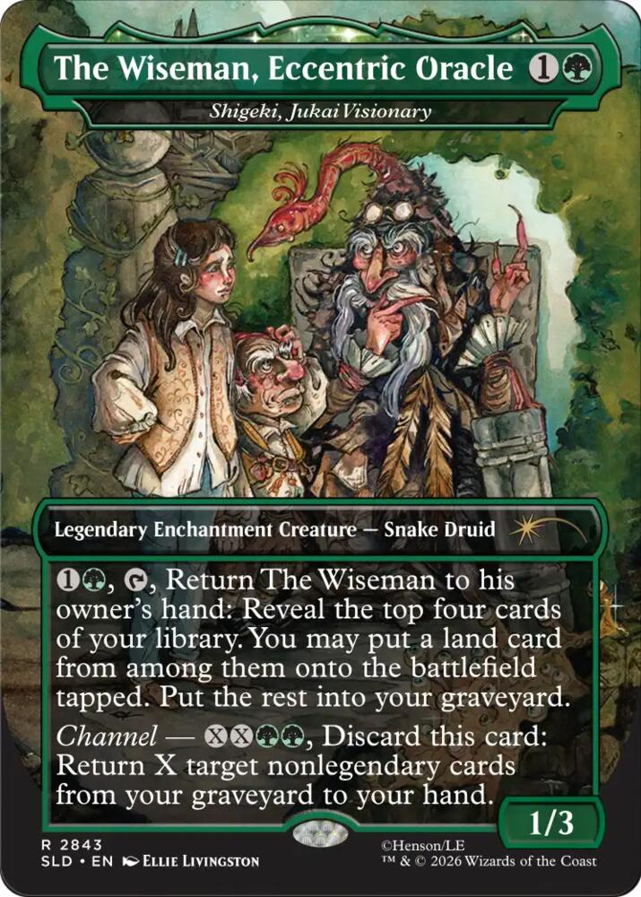 The Wiseman, Eccentric Oracle - Shigeki, Jukai Visionary (2843) [Secret Lair Drop Series]