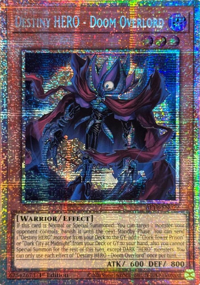Destiny HERO - Doom Overlord (Starlight Rare) (BETB-EN022) [Beyond the Brave]