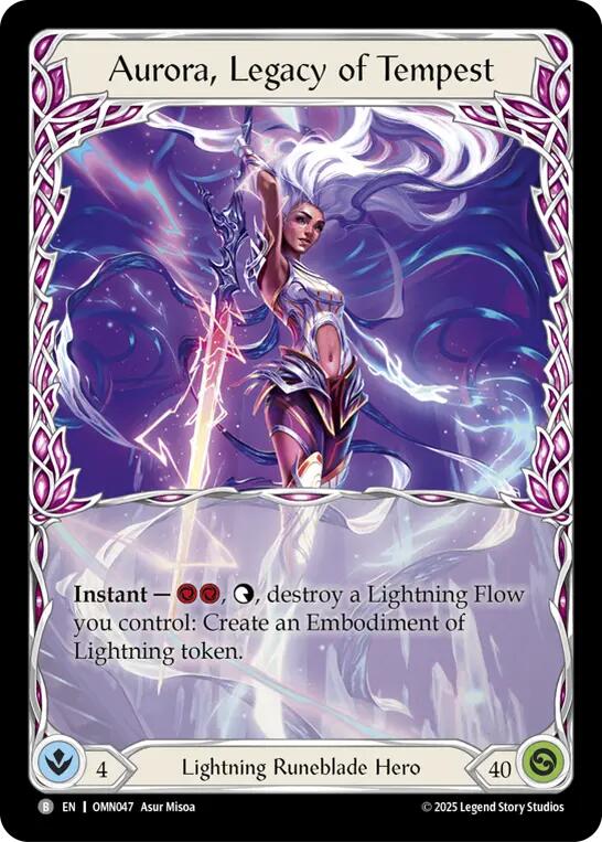 Aurora, Legacy of Tempest // Aurora, Emissary of Lightning (OMN047 // OMN048) [Omens of the Third Age]