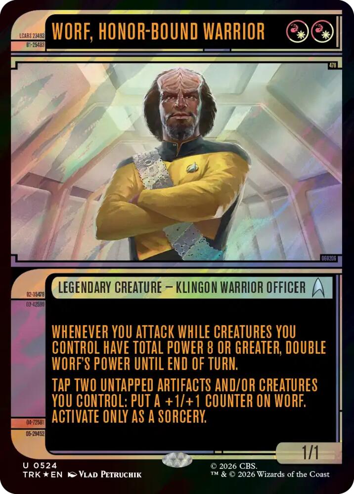 Worf, Honor-Bound Warrior (Showcase) (0524) (Surge Foil) (524) [Star Trek]