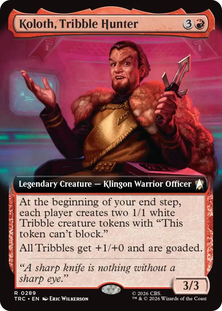Koloth, Tribble Hunter (Extended Art) (289) [Commander: Star Trek]