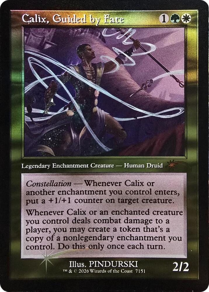 Calix, Guided by Fate (Retro Frame) (7151) [Secret Lair Drop Series]