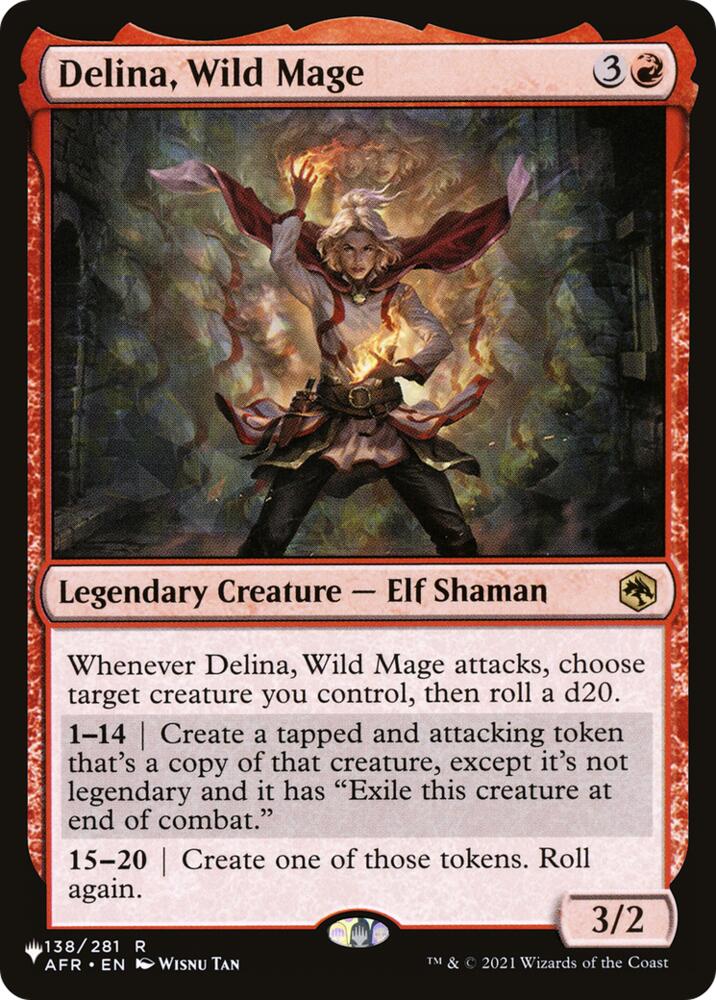 Delina, Wild Mage (138) [The List Reprints]