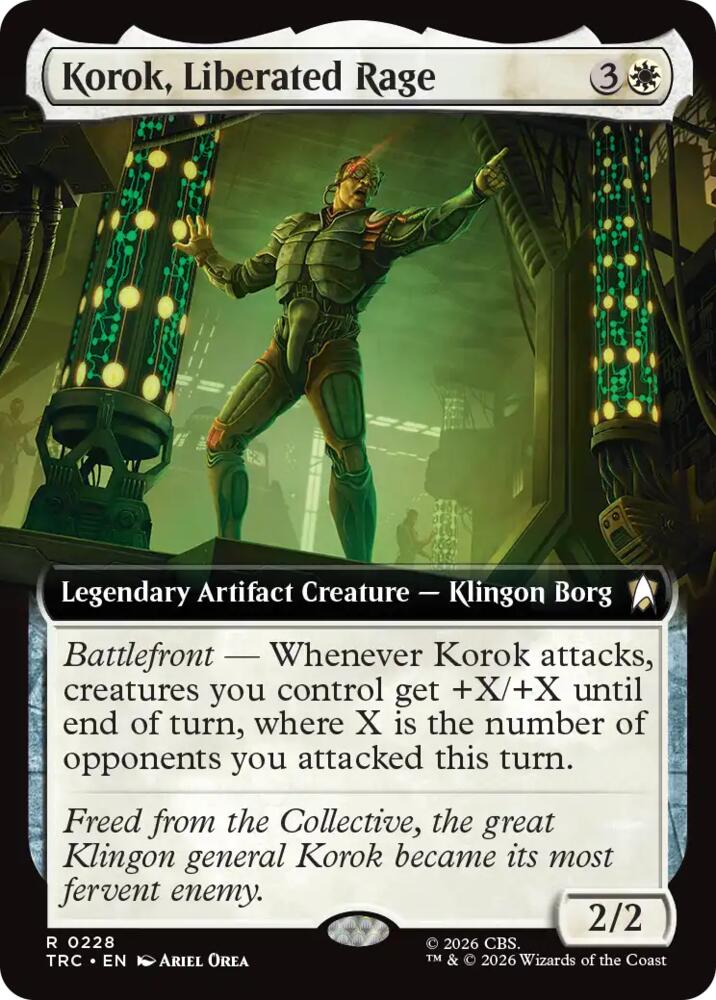 Korok, Liberated Rage (Extended Art) (228) [Commander: Star Trek]