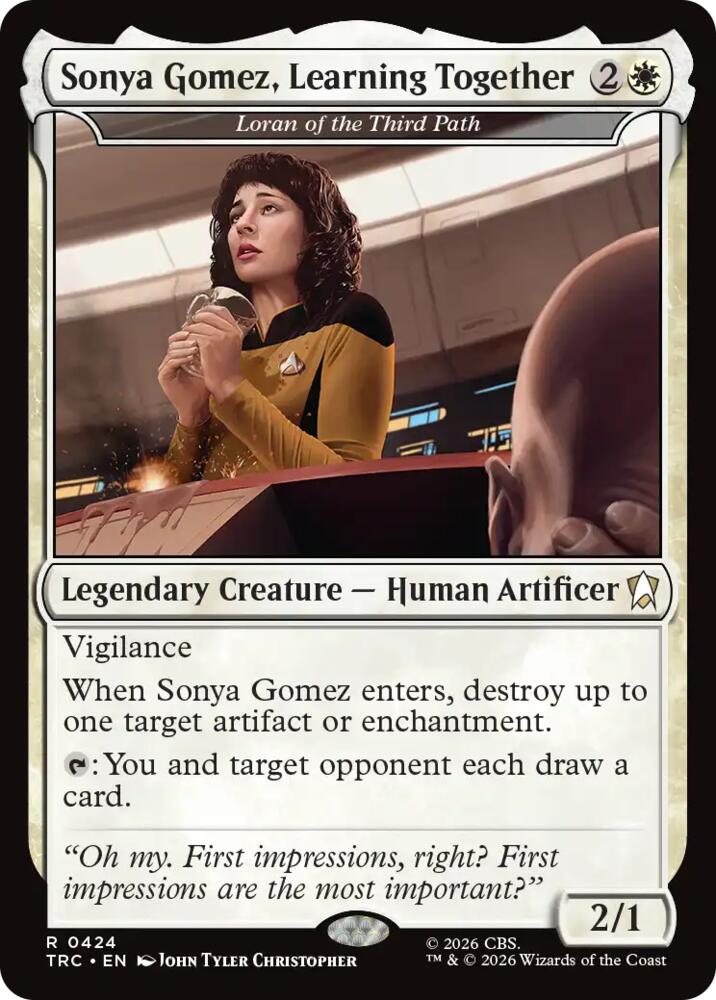 Sonya Gomez, Learning Together - Loran of the Third Path (Surge Foil) (424) [Commander: Star Trek]