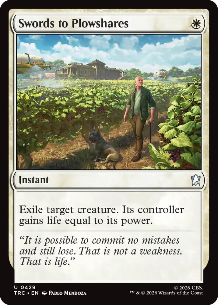 Swords to Plowshares (Surge Foil) (429) [Commander: Star Trek]