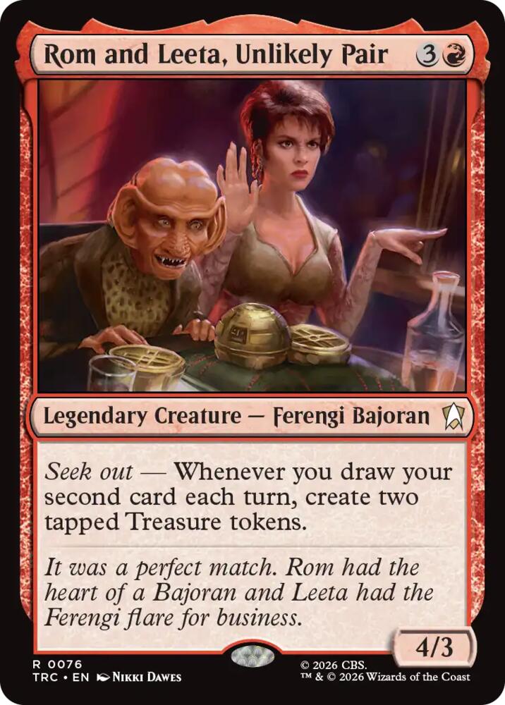 Rom and Leeta, Unlikely Pair (Surge Foil) (76) [Commander: Star Trek]