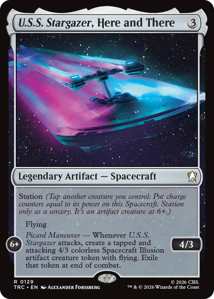 U.S.S. Stargazer, Here and There (Surge Foil) (129) [Commander: Star Trek]