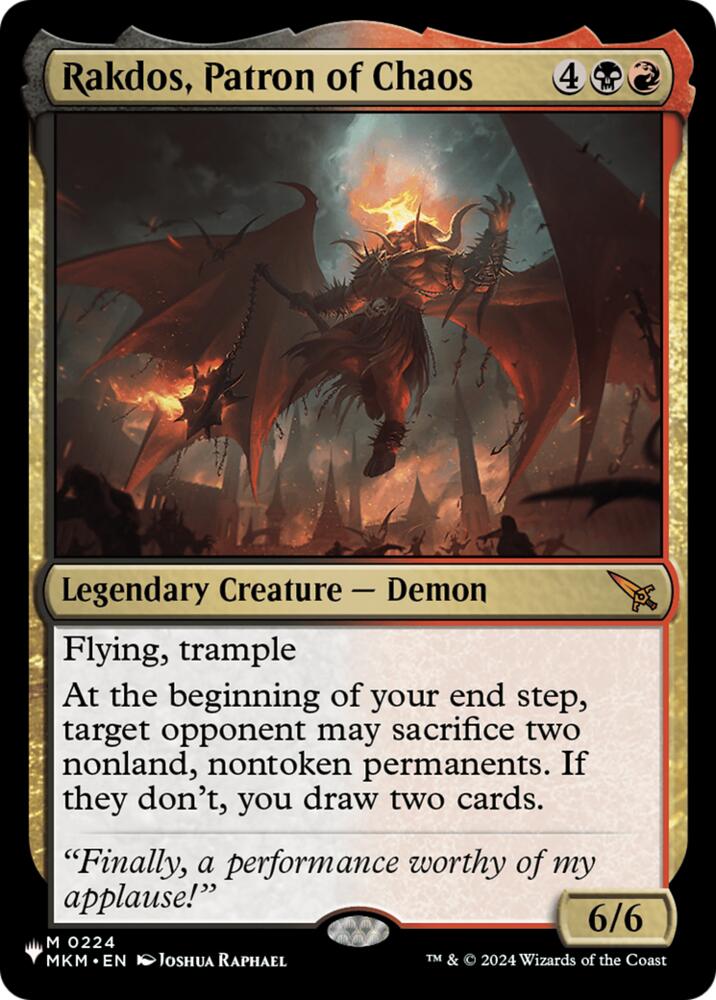 Rakdos, Patron of Chaos (224) [The List Reprints]