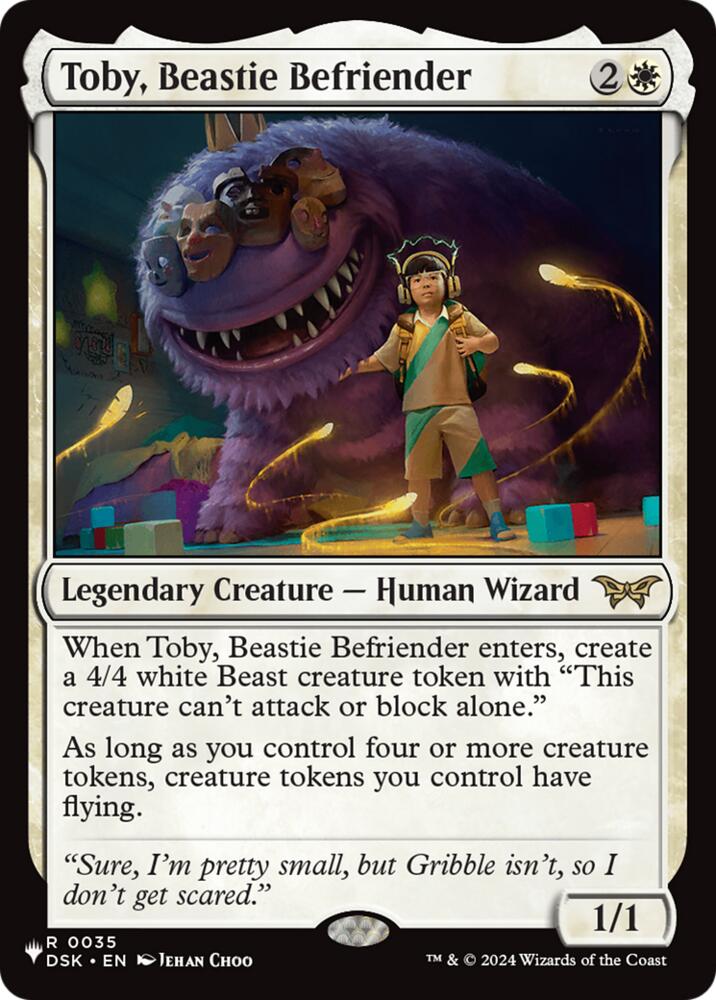 Toby, Beastie Befriender (35) [The List Reprints]
