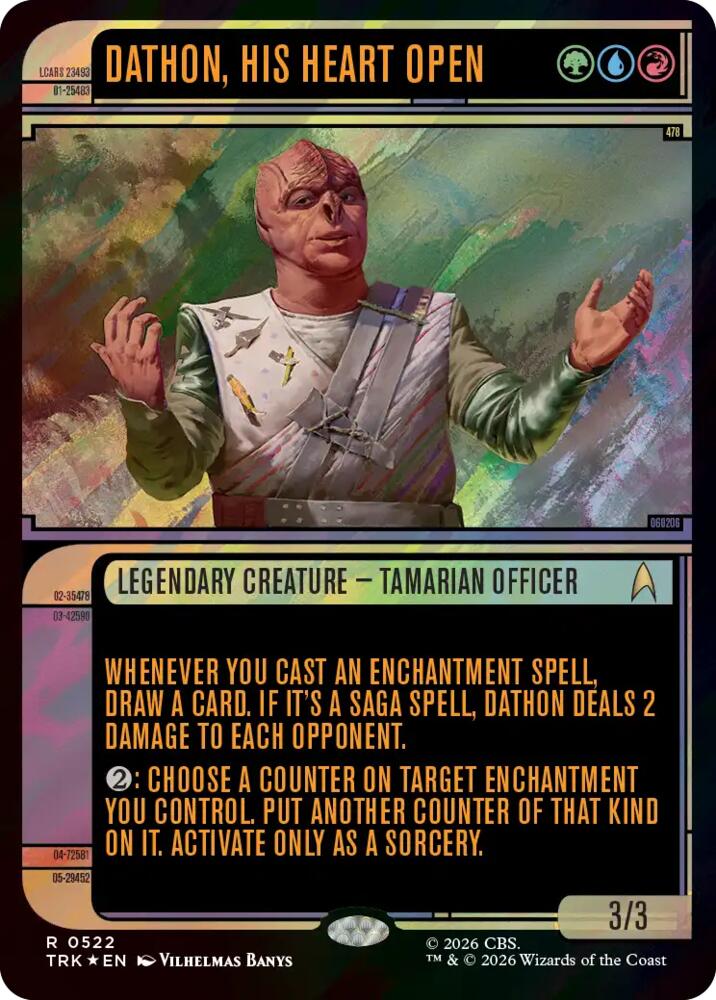 Dathon, His Heart Open (Showcase) (Surge Foil) (522) [Star Trek]