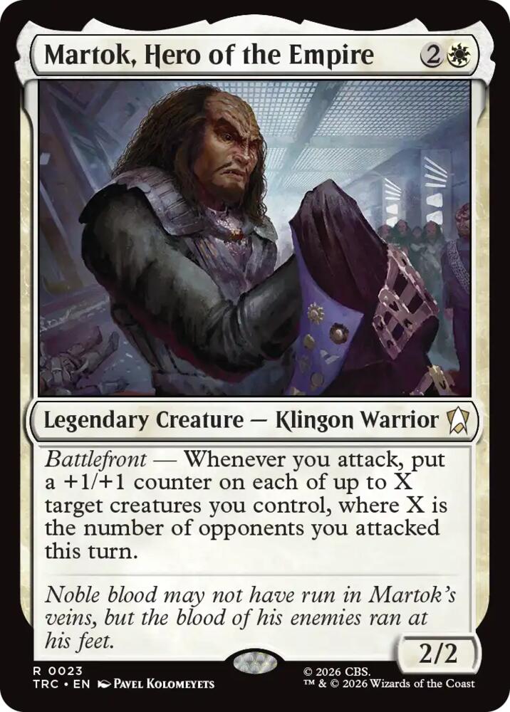 Martok, Hero of the Empire (Surge Foil) (23) [Commander: Star Trek]