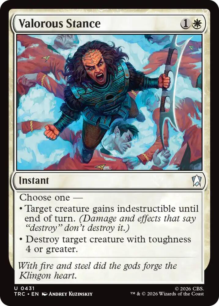 Valorous Stance (Surge Foil) (431) [Commander: Star Trek]