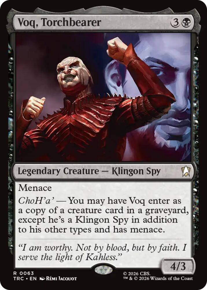 Voq, Torchbearer (Surge Foil) (63) [Commander: Star Trek]