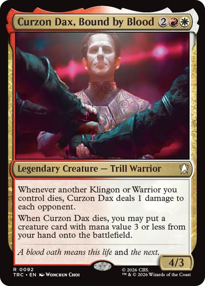 Curzon Dax, Bound by Blood (Surge Foil) (92) [Commander: Star Trek]
