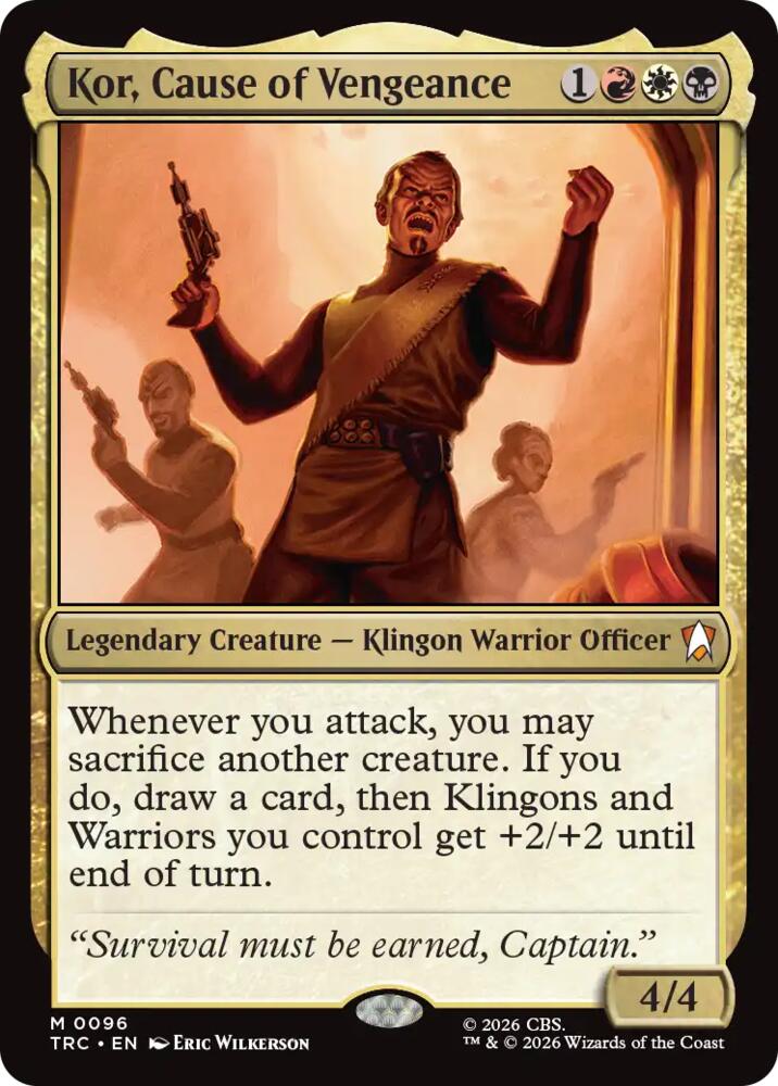 Kor, Cause of Vengeance (Surge Foil) (96) [Commander: Star Trek]