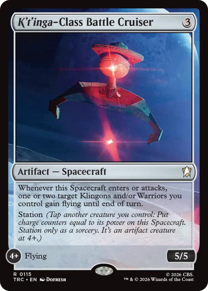 K't'inga-Class Battle Cruiser (Surge Foil) (115) [Commander: Star Trek]