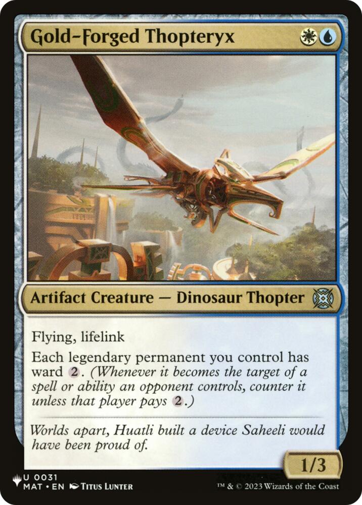 Gold-Forged Thopteryx (31) [The List Reprints]