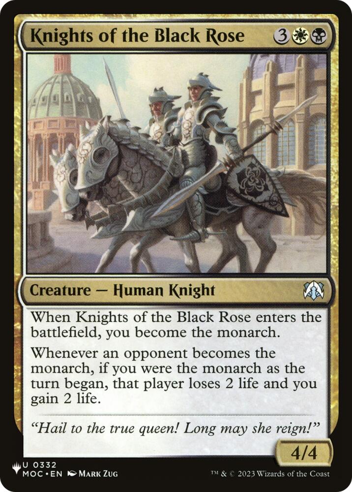 Knights of the Black Rose (332) [The List Reprints]