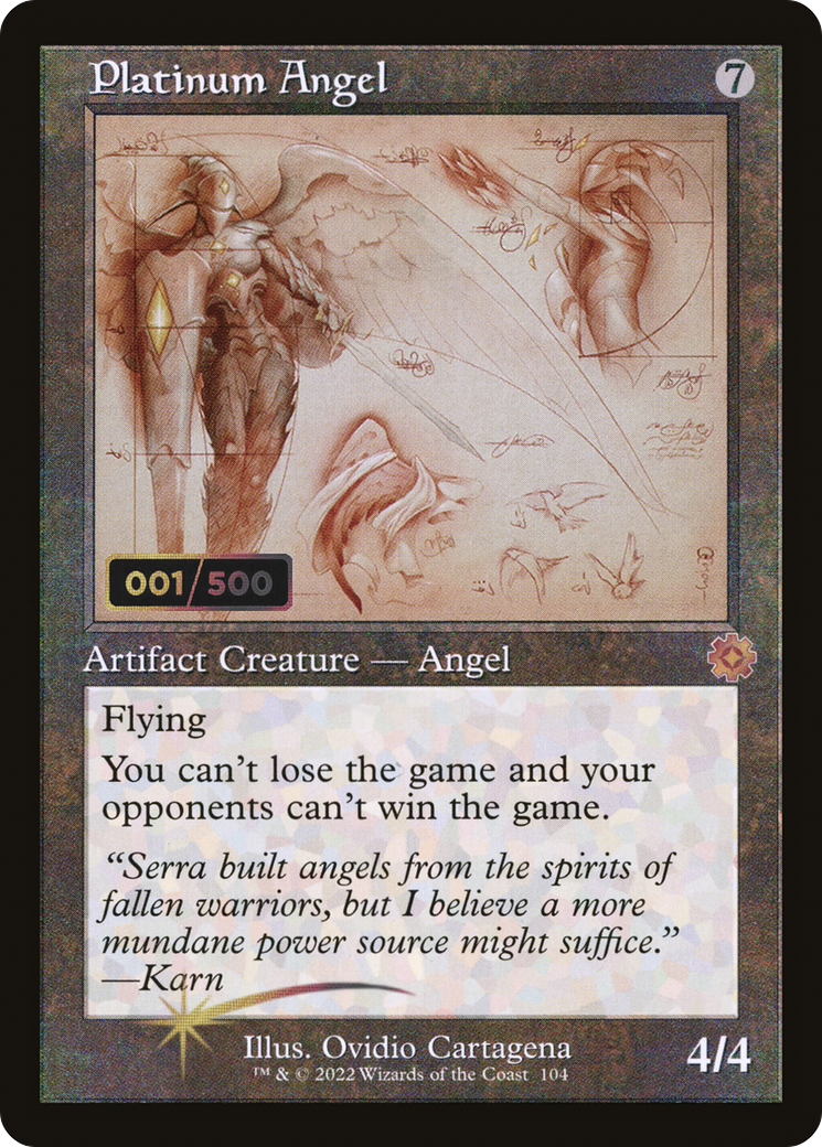 Platinum Angel (Schematic) (Serial Numbered) (BRR-104Z) - The Brothers' War Retro Artifacts Foil