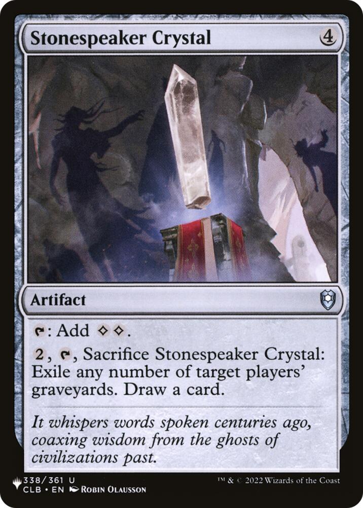 Stonespeaker Crystal (338) [The List Reprints]