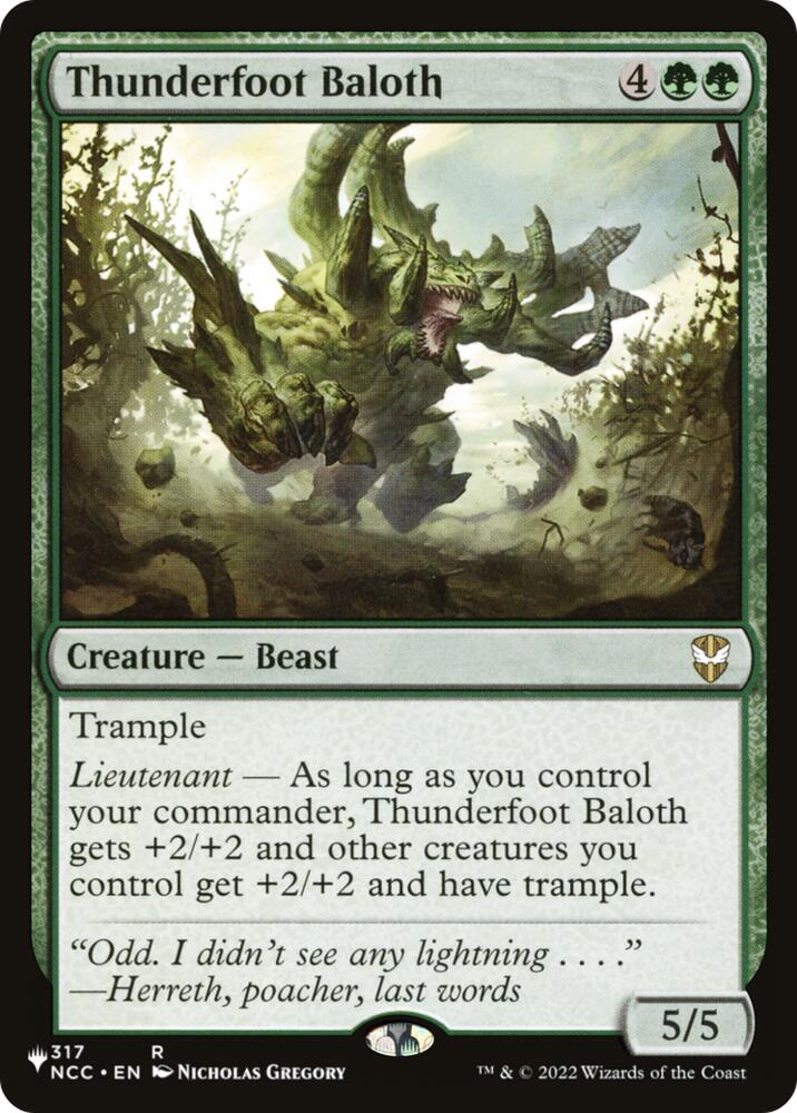 Thunderfoot Baloth (317) [The List Reprints]