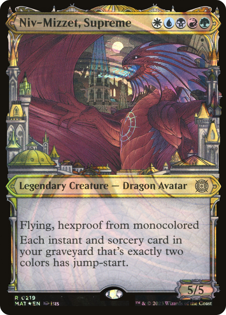 Niv-Mizzet, Supreme (Halo Foil) (MAT-219) - March of the Machine: The Aftermath: (Showcase) Foil
