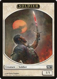 Soldier Token (3) [Magic 2013 (M13)]