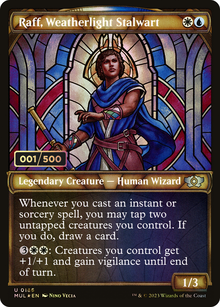 Raff, Weatherlight Stalwart (Serial Numbered) (MUL-186Z) - Multiverse Legends: (Showcase) Foil