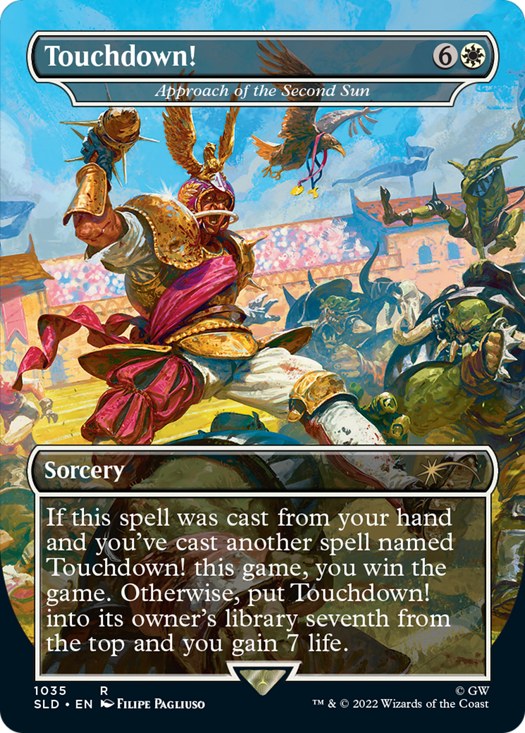 Touchdown! - Approach of the Second Sun (Borderless) (SLD-1035) - Secret Lair Drop / Touchdown! (Borderless)