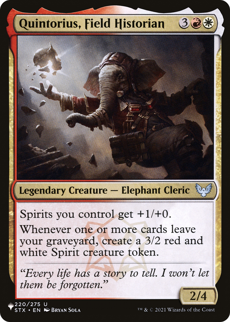 Quintorius, Field Historian (LIST-STX-220) - The List