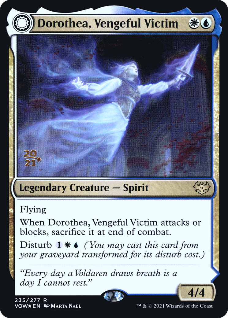Dorothea, Vengeful Victim (PRE-235S) - Innistrad: Crimson Vow Promos: (Double Faced Transform) Foil