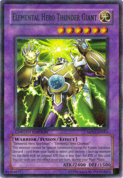 Elemental Hero Thunder Giant (MF01-EN001) [Mattel Action Figure Promos: Series 1]