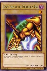 Right Arm of the Forbidden One (Green) (DL11-EN004) [Duelist League Promo]