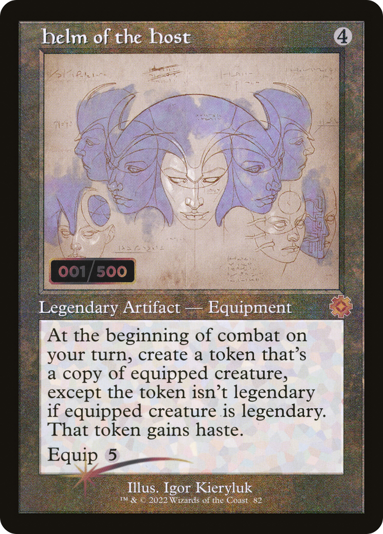Helm of the Host (Schematic) (Serial Numbered) (BRR-82Z) - The Brothers' War Retro Artifacts Foil