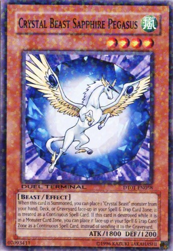 Crystal Beast Sapphire Pegasus (DT01-EN058) [Duel Terminal 1]