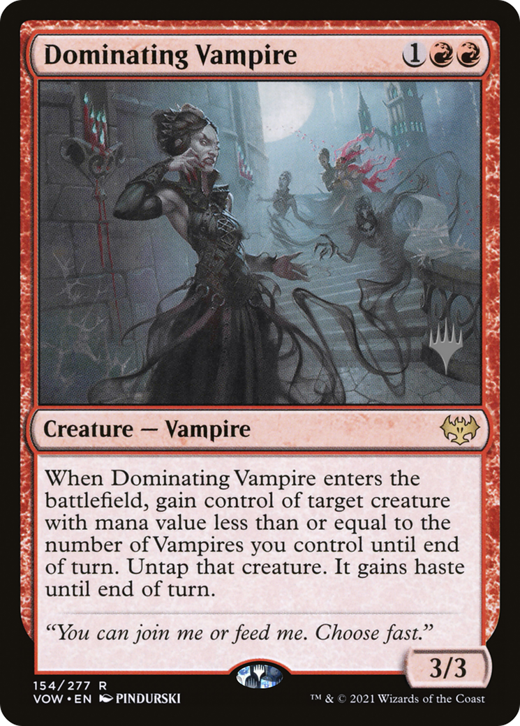 Dominating Vampire (PPNEO-154P) - Innistrad: Crimson Vow Promos Foil