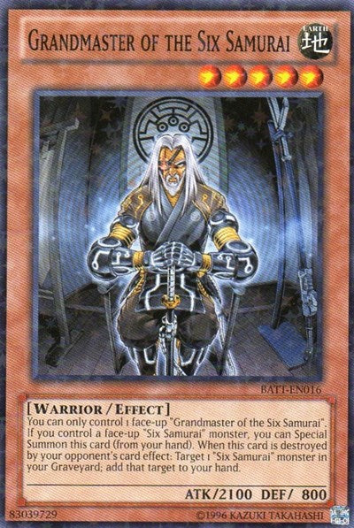 Grandmaster of the Six Samurai (Starfoil) (BATT-EN016) [Battle Pack Tournament Prize Cards]