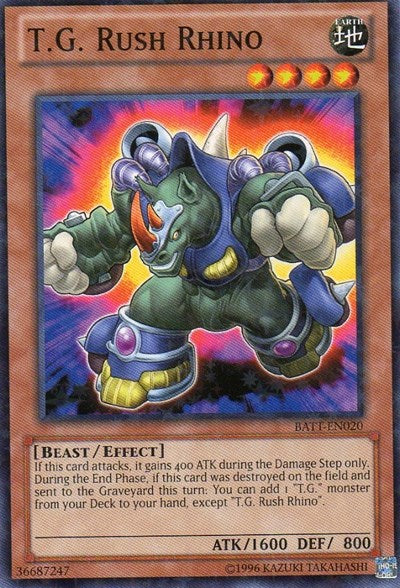 T.G. Rush Rhino (Starfoil) (BATT-EN020) [Battle Pack Tournament Prize Cards]