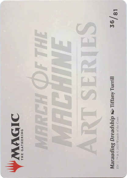 Marauding Dreadship // Marauding Dreadship (AMOM-036) - March of the Machine Art Series (Borderless) Foil