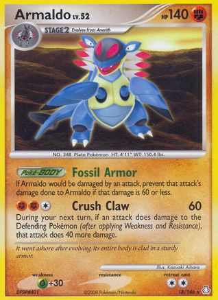 Armaldo 018  - Reverse Holofoil Legends Awakened - Rare