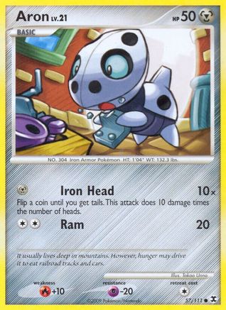 Aron 057  - Reverse Holofoil Rising Rivals - Common