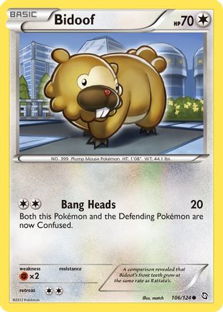 Bidoof 106/124  Dragons Exalted - Common
