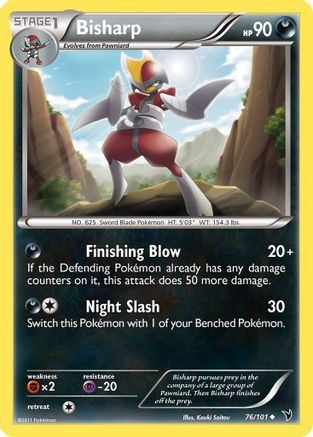 Bisharp (76) 076  - Reverse Holofoil Noble Victories - Uncommon