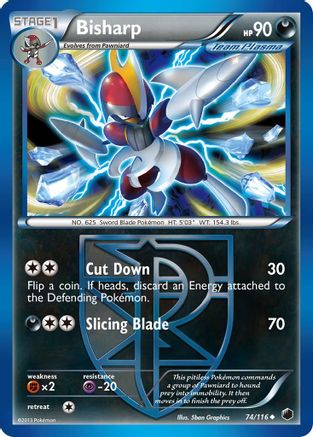 Bisharp (Team Plasma) (74) 074  Plasma Freeze - Uncommon