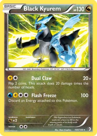 Black Kyurem 100  Boundaries Crossed - Rare