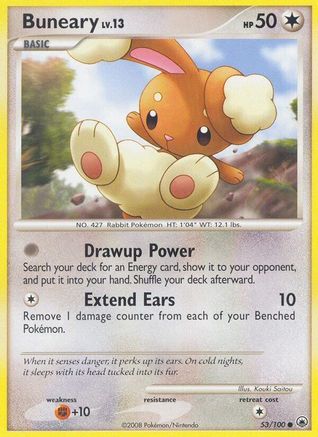 Buneary 053  - Reverse Holofoil Majestic Dawn - Common