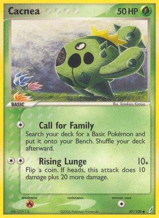 Cacnea 047/100  - Reverse Holofoil Crystal Guardians - Common